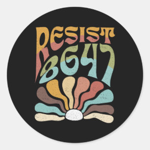 Adesivo Redondo Resistência Sutil 8647 Resistir Trump Protesto Boh