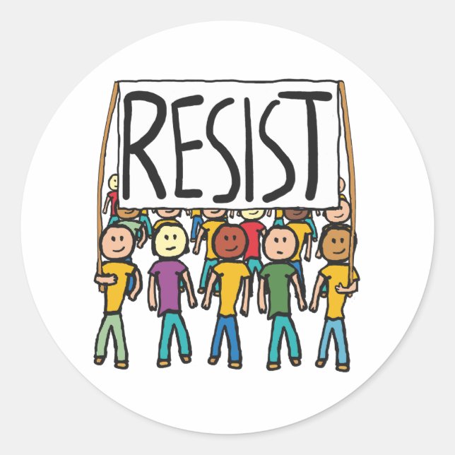 Adesivo Redondo Resistir (Frente)