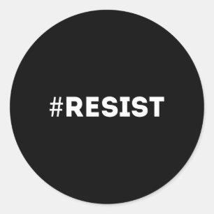 Adesivo Redondo #resistir