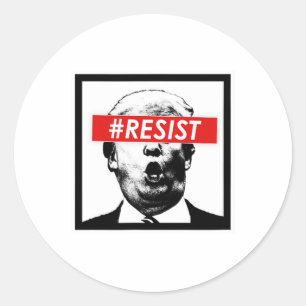 Adesivo Redondo Resistir a Trump