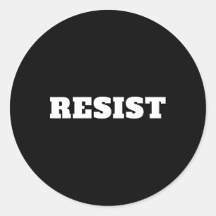Adesivo Redondo Resistir. Anti-Trump #resistência contra Donald Tr