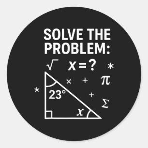 Adesivo Redondo Resolva O Problema Divertido Matemática 67 Meme Pr