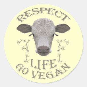 ADESIVO REDONDO RESPECT LIFE - GO VEGAN - */*