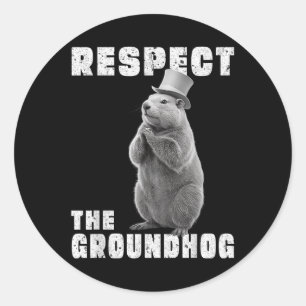 Adesivo Redondo Respeite O Dia De Marmota Respeite O Marmoto _1