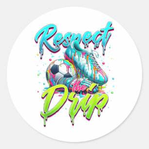 Adesivo Redondo Respeite O Disco Do Sorvete Do Soccer Com Sprink