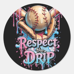Adesivo Redondo Respeite O Drip Bysebyll Home Plate Sorvete Dri