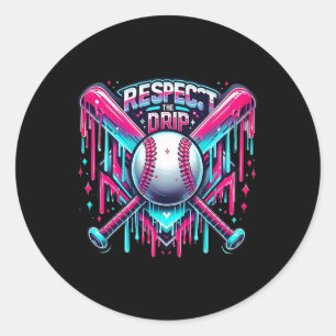 Adesivo Redondo Respeite O Drip Bysebyll Home Plate Sorvete Dri