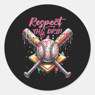 Adesivo Redondo Respeite O Drip Bysebyll Home Plate Sorvete Drip