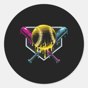 Adesivo Redondo Respeite O Drip Bysebyll Home Plate Sorvete Drip