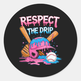 Adesivo Redondo Respeite O Gotejamento Bysebyll Drip Boys Sorvete