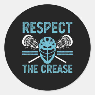 Adesivo Redondo Respeite O Jogador De Lacrosse Engraçado Lax Goali