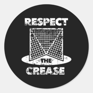 Adesivo Redondo Respeite O Lacrosse Lax Goalie