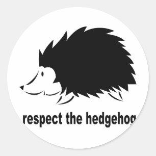 Adesivo Redondo Respeite o ouriço