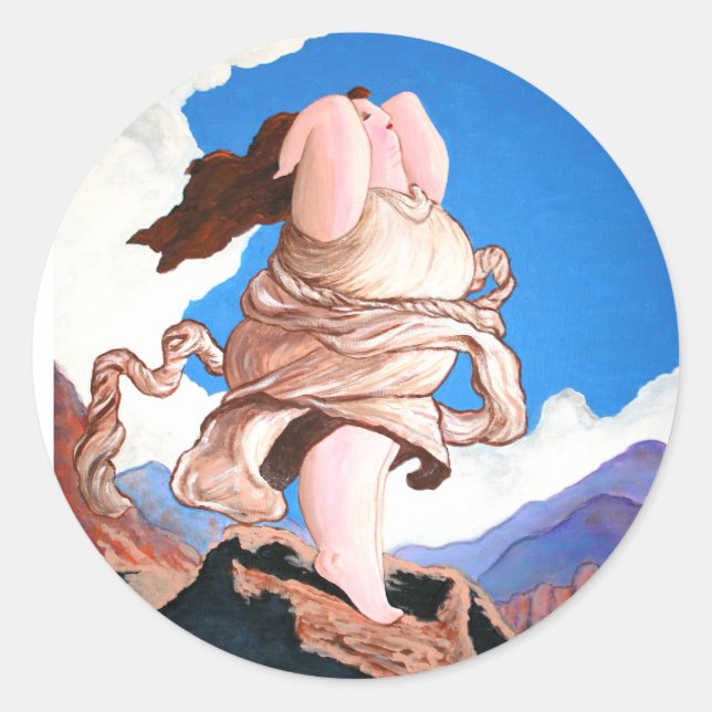 Adesivo Redondo Respire...e destrancar a Deusa dentro! R Clássico (Frente)