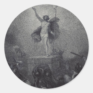 Adesivo Redondo Ressurreição de Jesus Cristo