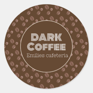 Adesivo Redondo Restaurante do Tipo de Flavor de Compro Café