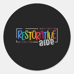 Adesivo Redondo Restorative Aide Designs Preto Unisex-Adultos Curt