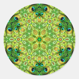 Adesivo Redondo Resycle Peacolia-2 Sticker