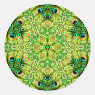 Adesivo Redondo Resycle Peacolia-2 Sticker