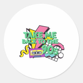 Adesivo Redondo Retire-me da Pop de cores dos anos 90