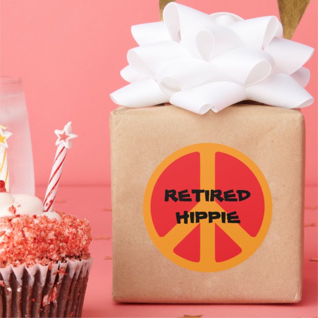 Adesivo Redondo Retired Hippie (Festa)