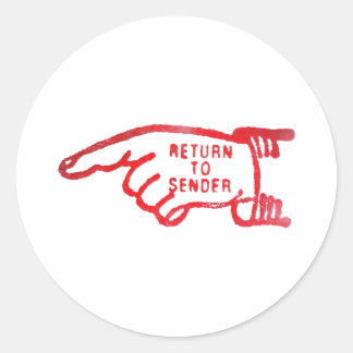 Adesivo Redondo Retornar ao Remetente