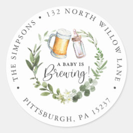 Adesivo Redondo Retornar o Clássico Redondo do Endereço