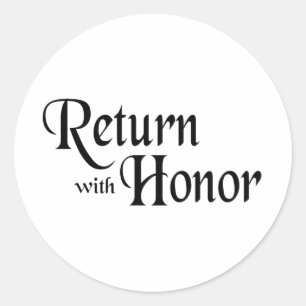 Adesivo Redondo Retorne com honra