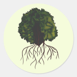 Adesivo Redondo Retrato de colagem digital Bold Afro Beauty