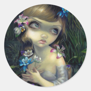 Adesivo Redondo "Retrato de Ophelia" Sticker