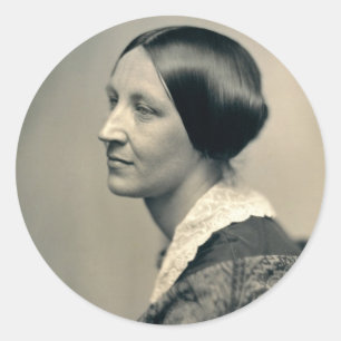 Adesivo Redondo Retrato de Susan Brownell Anthony 1850