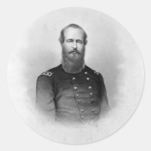 Adesivo Redondo Retrato de Ulysses S. Grant