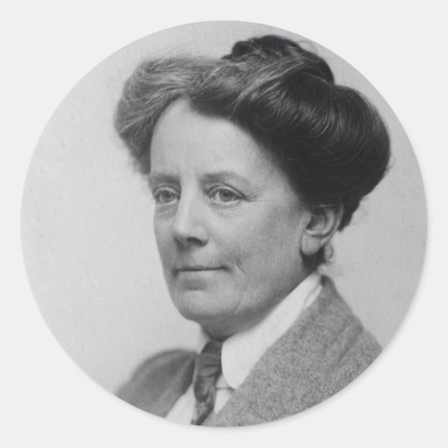 Adesivo Redondo Retrato do Ethel Smyth (1922) Classic Round Stick (Frente)
