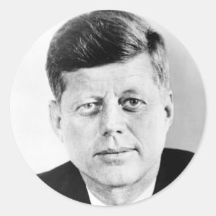 Adesivo Redondo Retrato do Presidente John F Kennedy