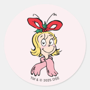 Adesivo Redondo Retrato Doce Cindy Lou Quem