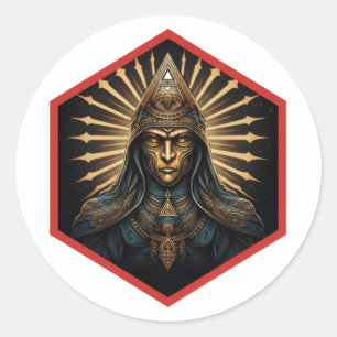 Adesivo Redondo Retrato Fantástico Incrível da Illuminati