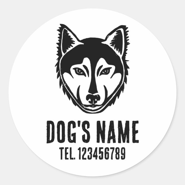 Adesivo Redondo Retrato preto e branco do Rouco Lino Cortado Impre (Frente)