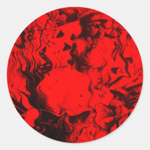 Adesivo Redondo Retratos pop Musicais em Arte Vibrante de Cores Ve