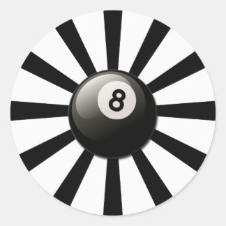 ADESIVO REDONDO RETRO 8 BALL