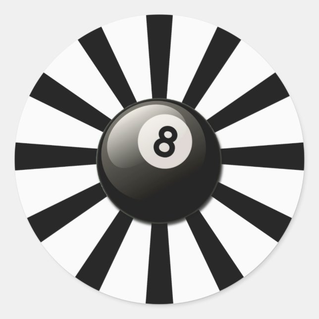 ADESIVO REDONDO RETRO 8 BALL (Frente)