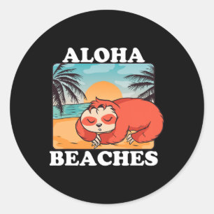 Adesivo Redondo Retro Aloha Bebe Família Engraçada De Correspondên