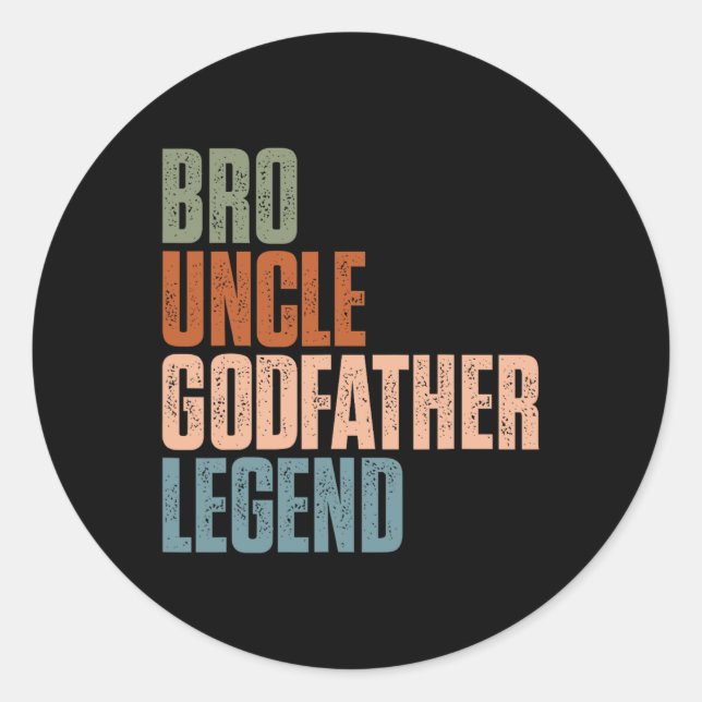 Adesivo Redondo Retro Bo Tio Goddad Legend Funny Uncles Fath (Frente)