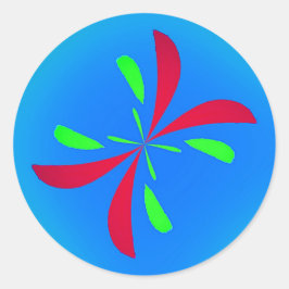 Adesivo Redondo Retro Butterfly