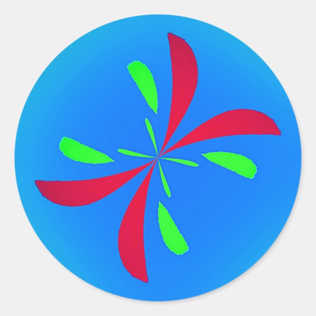 Adesivo Redondo Retro Butterfly (Frente)