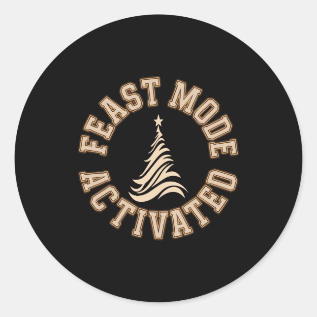 Adesivo Redondo Retro Christmas Energy  (Frente)