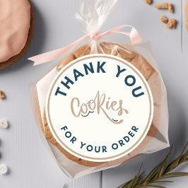Adesivo Redondo Retro Cookies agradece pelo seu pedido