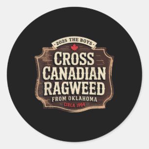 Adesivo Redondo Retro Cross Canadense Ragweed Os Meninos De Oklaho