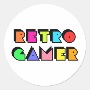 Adesivo Redondo Retro Gamer