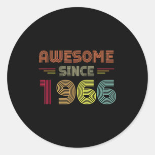Adesivo Redondo Retro Incrível Desde 1966 56º Aniversário Bday Nas