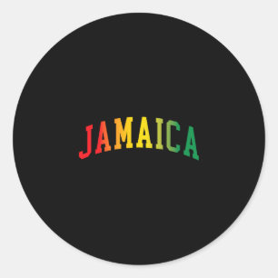 Adesivo Redondo Retro Jamaica Reggae Vintage Jamaicano Homens Mulh